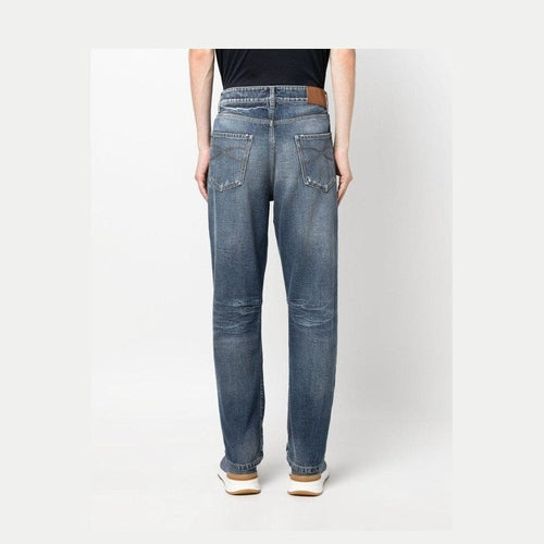 Brunello Cucinelli Gray Cotton Straight-Leg Jeans