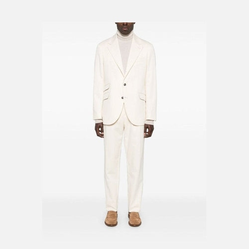 Brunello Cucinelli Beige Cotton Two-Piece Suit