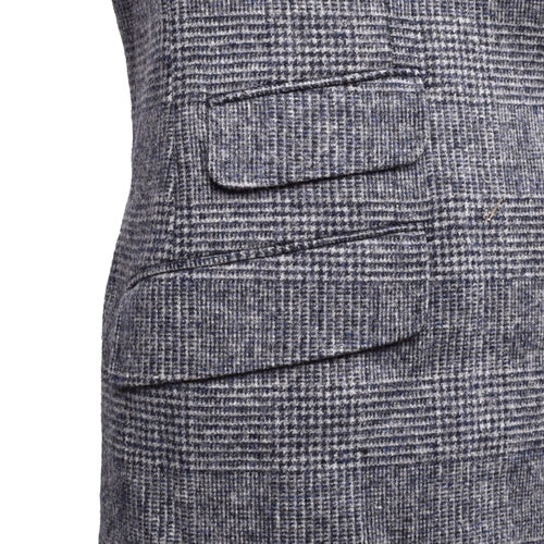 Brunello Cucinelli Blue Leather Blazer