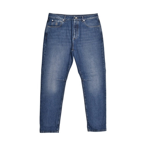 Brunello Cucinelli Blue Cotton Jeans Denim