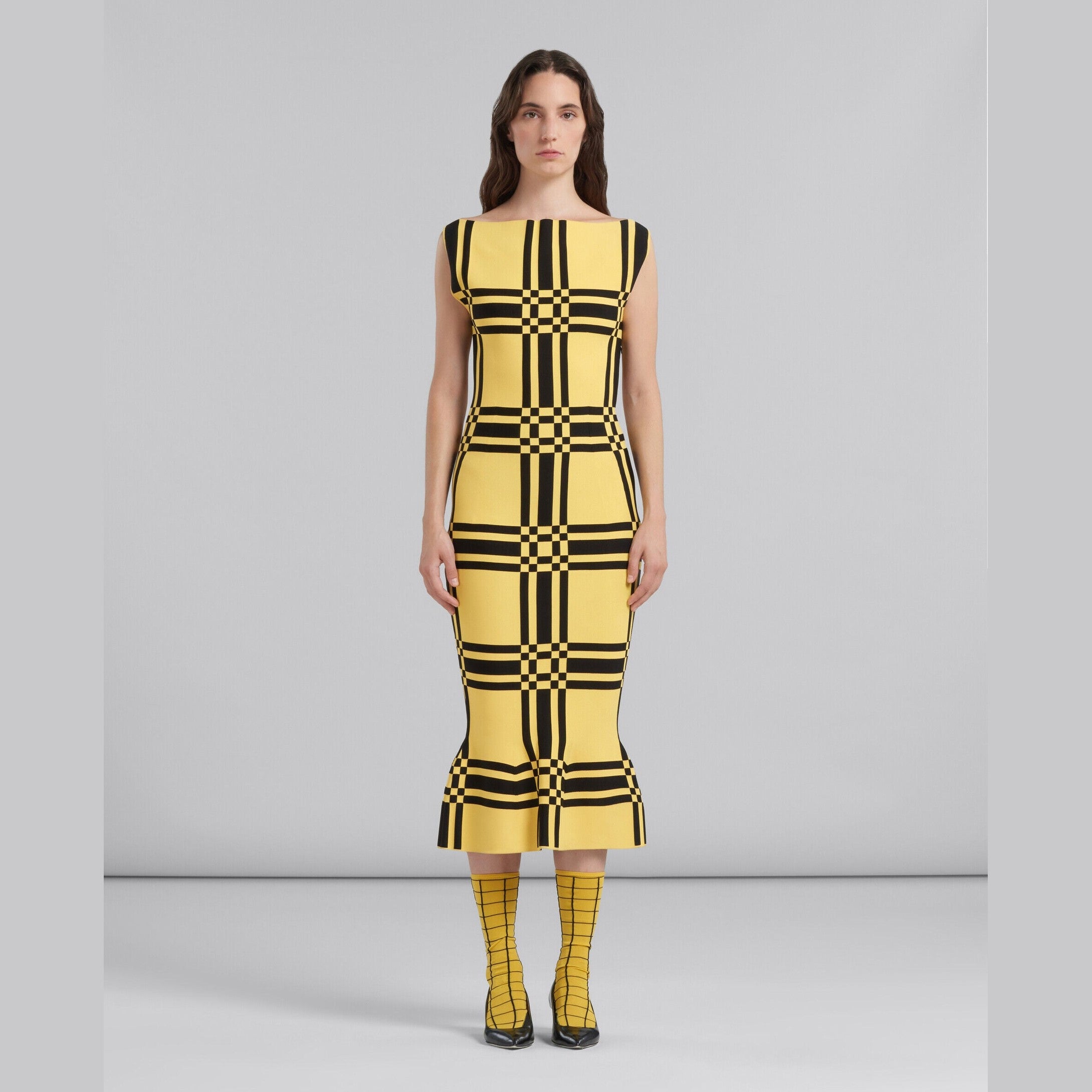 Marni Yellow Fibres Casual Dress