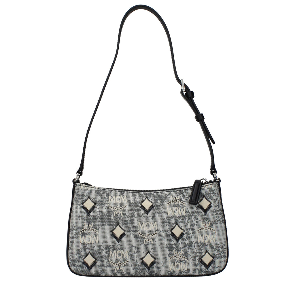 MCM Gray Fabric Crossbody Bag