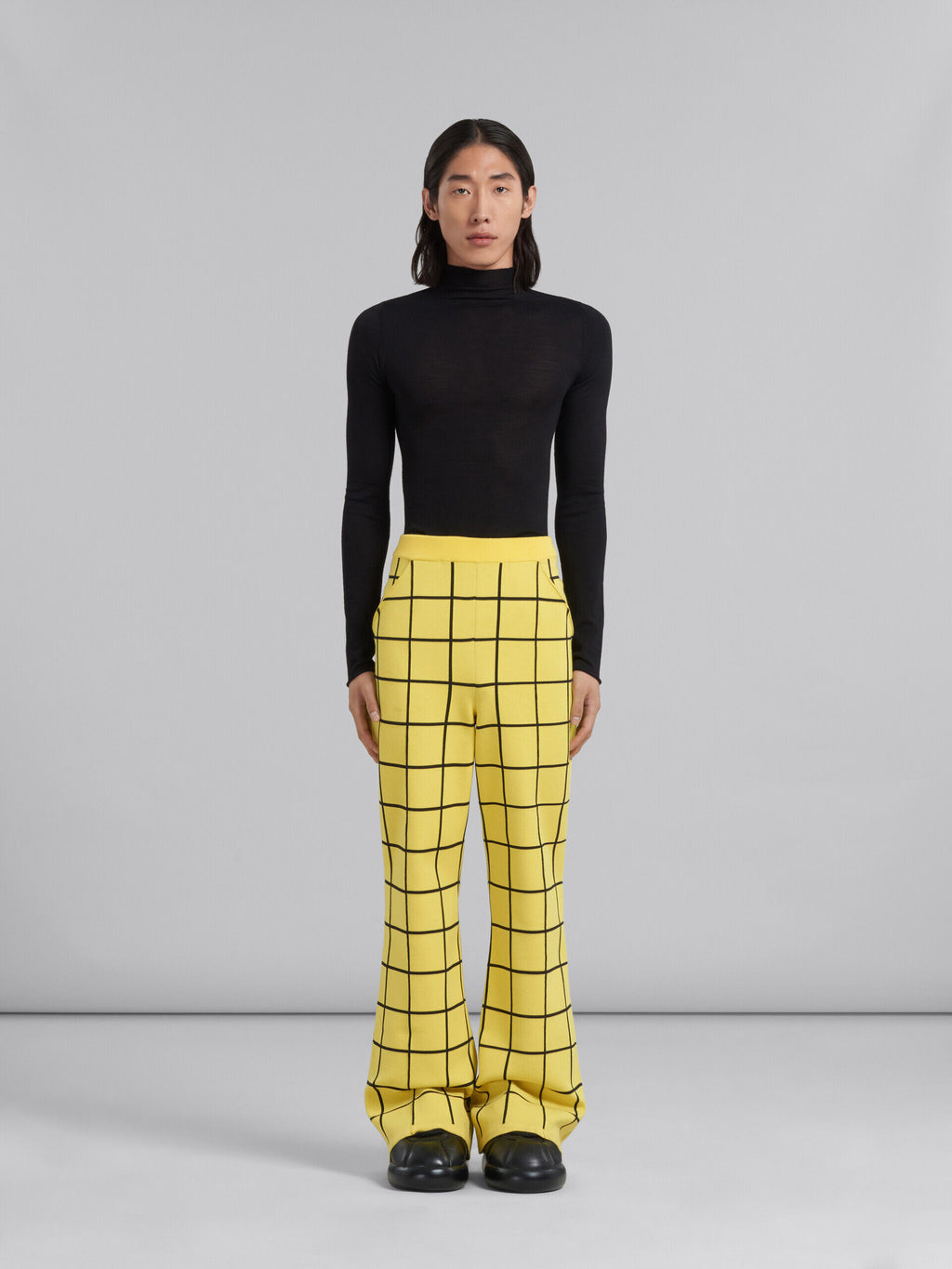 Marni Yellow Fibres Flared Pants