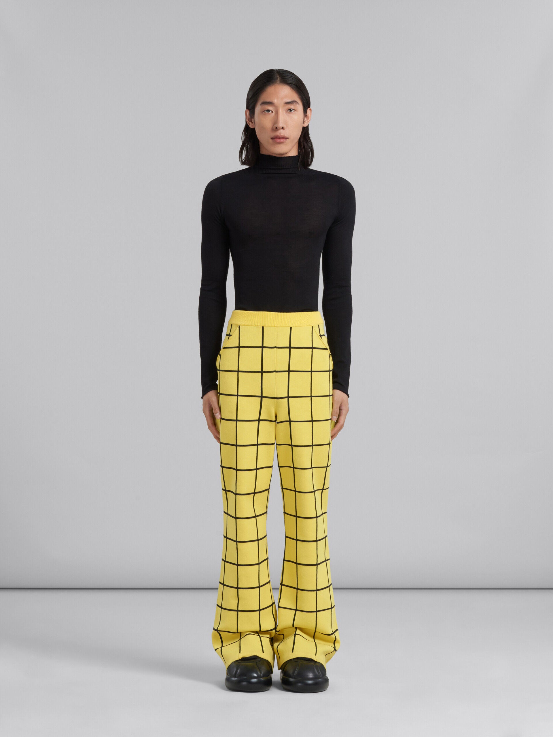 Marni Yellow Fibres Flared Pants