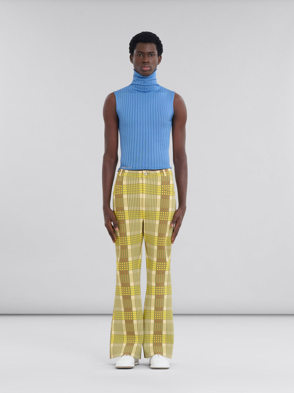 Marni Yellow Fibres Flared Pants