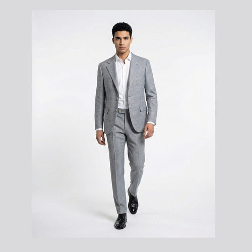 Brunello Cucinelli Light Blue Wool Two-Piece Suit