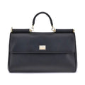 Dolce & Gabbana Black Calf Leather Bos Taurus Shoulder Bag