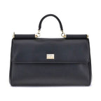 Dolce & Gabbana Black Calf Leather Bos Taurus Shoulder Bag