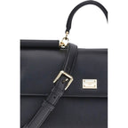 Dolce & Gabbana Black Calf Leather Bos Taurus Shoulder Bag