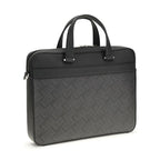 Ferragamo Gray Calf Leather Bos Taurus Briefcase