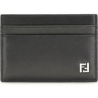 Fendi Black Calf Leather Bos Taurus Wallet