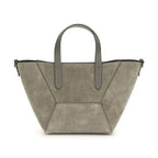 Brunello Cucinelli Brown Calf Leather Bos Taurus Shoulder Bag
