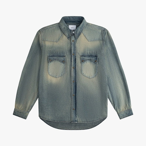 Rhude Blue Denim Shirt