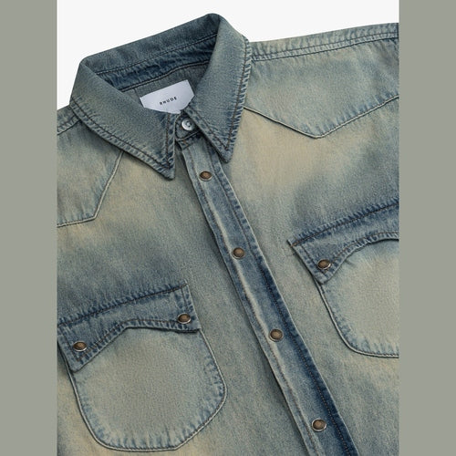 Rhude Blue Denim Shirt