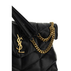 Saint Laurent Black Lamb Leather Shoulder Bag