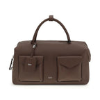 Max Mara Brown Calf Leather Bos Taurus Handbag