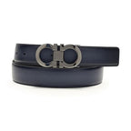 Ferragamo Black Calf Leather Bos Taurus Regular Belt