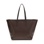 Brunello Cucinelli Brown Calf Leather Bos Taurus Shoulder Bag