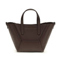 Brunello Cucinelli Bordeaux Calf Leather Bos Taurus Shoulder Bag