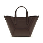 Brunello Cucinelli Bordeaux Calf Leather Bos Taurus Shoulder Bag