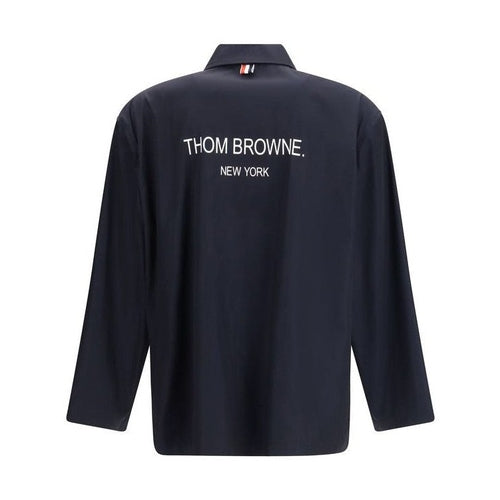 Thom Browne Blue Polyester Coat