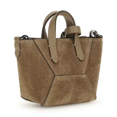 Brunello Cucinelli Brown Calf Leather Bos Taurus Shoulder Bag