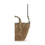Brunello Cucinelli Brown Calf Leather Bos Taurus Shoulder Bag