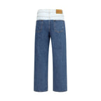 Marni Blue Cotton Straight-Leg Jeans