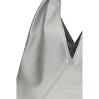 MM6 Silver Polyethylene Handbag