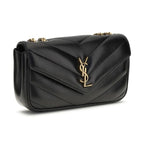 Saint Laurent Black Lamb Ovis Aries Aries Shoulder Bag
