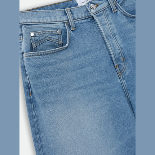 Rhude Blue Cotton Jeans Denim