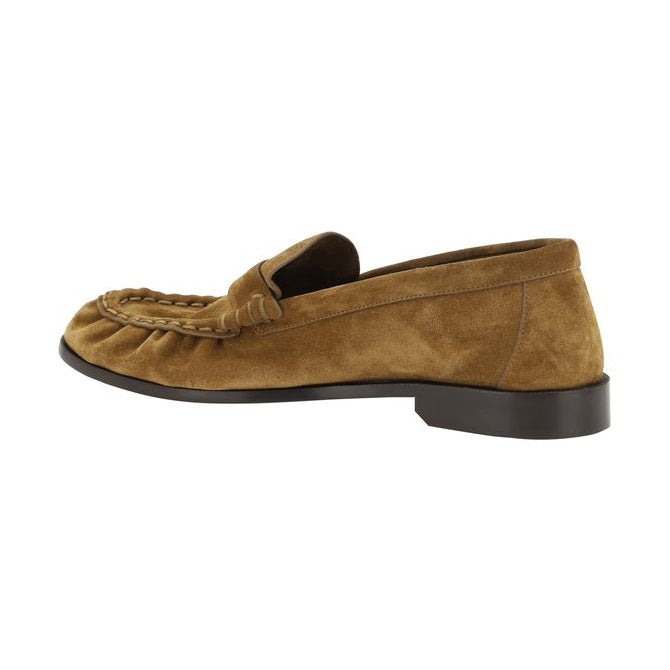 Saint Laurent Brown Calf Leather Bos Taurus Slip-On Loafers