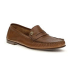 Versace Brown Calf Leather Bos Taurus Slip-On Loafers