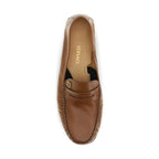 Versace Brown Calf Leather Bos Taurus Slip-On Loafers
