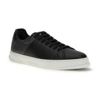 Ferragamo Black Calf Leather Bos Taurus Low Top Sneakers