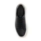 Ferragamo Black Calf Leather Bos Taurus Low Top Sneakers