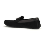 Dolce & Gabbana Black Calf Leather Bos Taurus Slip-On Loafers