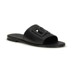 Dolce & Gabbana Black Calf Leather Bos Taurus Sandals
