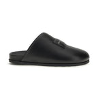Givenchy Black Calf Leather Bos Taurus Mules