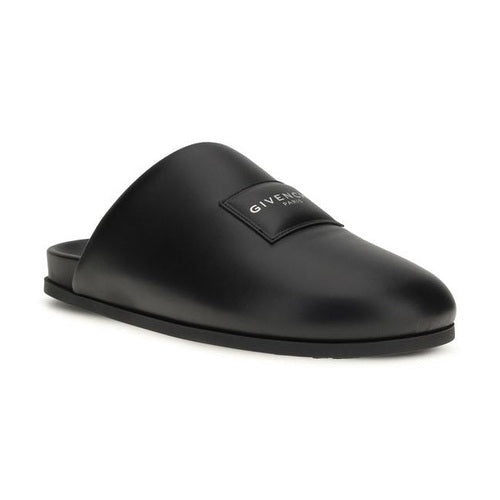 Givenchy Black Calf Leather Bos Taurus Mules