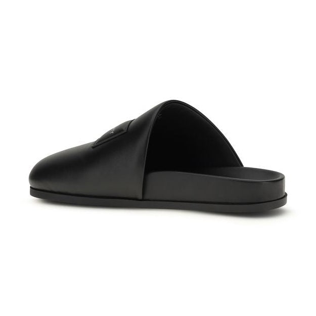 Givenchy Black Calf Leather Bos Taurus Mules