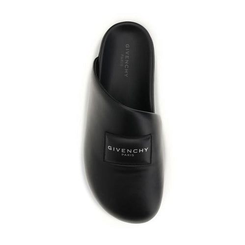 Givenchy Black Calf Leather Bos Taurus Mules