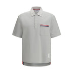 Thom Browne Gray Cotton Polo Shirt