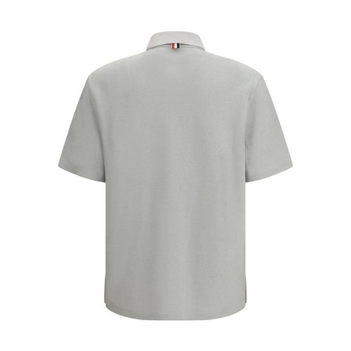 Thom Browne Gray Cotton Polo Shirt