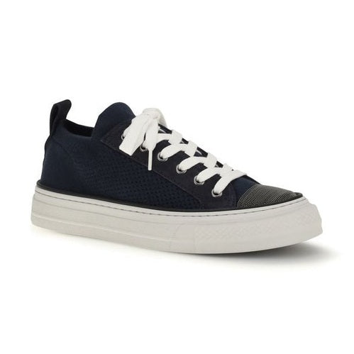 Brunello Cucinelli Blue Cotton Low Top Sneakers