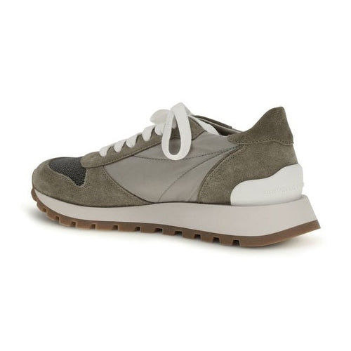 Brunello Cucinelli Bicolor Calf Leather Bos Taurus Athletic Sneakers
