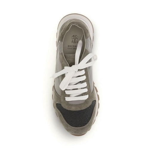 Brunello Cucinelli Bicolor Calf Leather Bos Taurus Athletic Sneakers