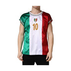 Dolce & Gabbana Multicolor Italia DG Logo Satin Tank T-shirt