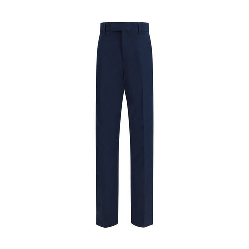 Ferragamo Blue Cotton Chino Pants