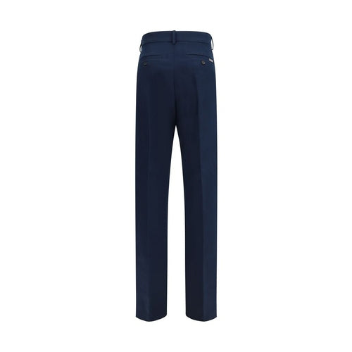 Ferragamo Blue Cotton Chino Pants